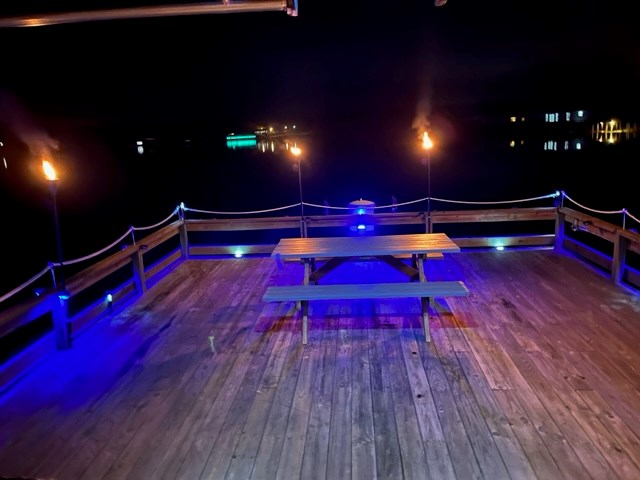 Nightime View of Deck